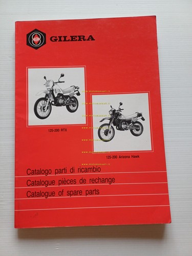 Gilera 125200 RTX- 125200 Arizona Hawk 1986 catalogo ricambi originale