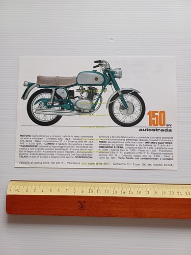 Gilera 150 Autostrada 1970 depliant italiano originale