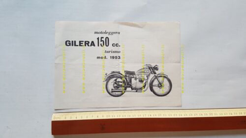 Gilera 150 Turismo 1953 depliant italiano moto originale