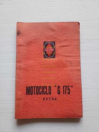 Gilera 175 Extra 1957 manuale uso manutenzione libretto istruzioni originale