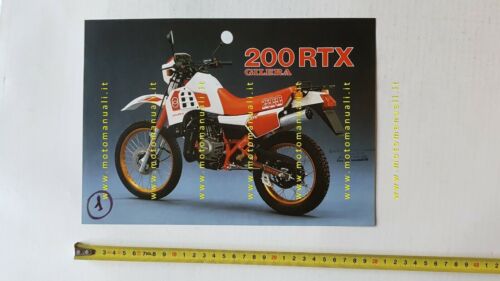 Gilera 200 RTX 1986 depliant originale ITALIANO brochure