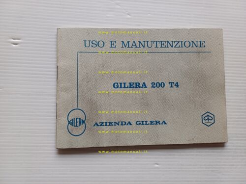 Gilera 200 T4 1979 manuale uso manutenzione originale owner's manual