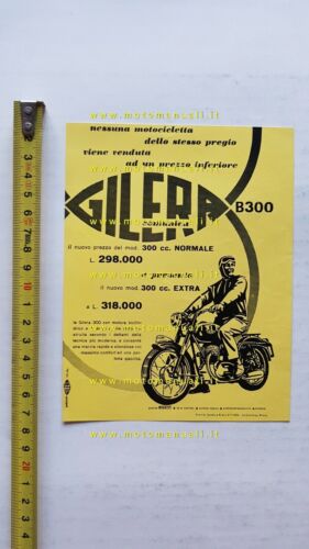 Gilera 300 Normale - 300 Extra 1955 depliant italiano originale …