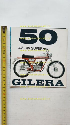 Gilera 50 4V - 4V Super 1973 depliant italiano originale
