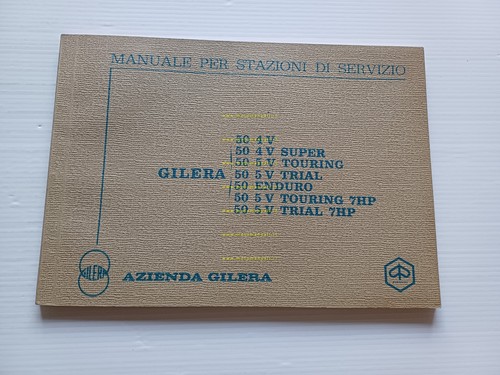 Gilera 50 4V-Super-5V Trial-50 Enduro-7HP Trial-Touring 1974 manuale officina