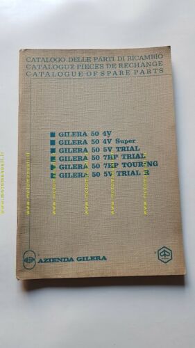 Gilera 50 4VSuper-5V Trial-7HP TrialTouring 1973 catalogo ricambi originale