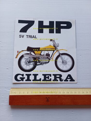 Gilera 50 7HP 5V Trial 1972 depliant italiano originale