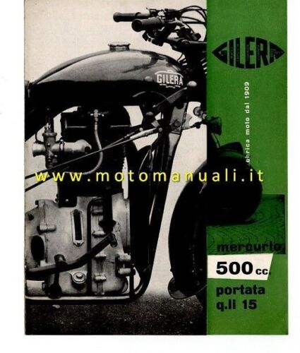 Gilera 500 Mercurio Motocarro depliant originale epoca brochure