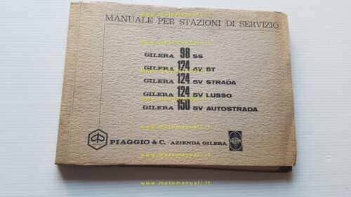 Gilera 98 124 150 1970 manuale officina originale workshop manual