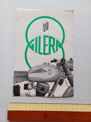 Gilera 98 1964 depliant TESTO INGLESE originale