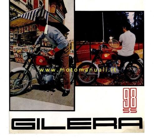 Gilera 98 SS 1968 depliant originale epoca brochure
