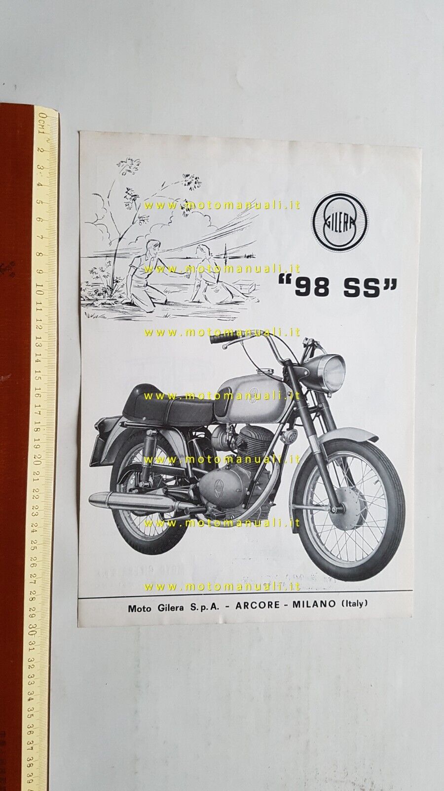 Gilera 98 SS depliant originale italiano