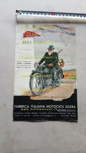 Gilera catalogo produzione moto modelli 1947 depliant originale brochure