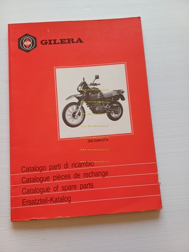 Gilera Dakota 350 1986 catalogo ricambi originale Spare Parts Catalogue