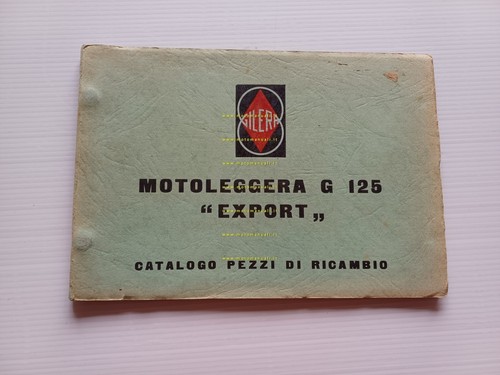 Gilera G 125 Export 1957 catalogo ricambi originale