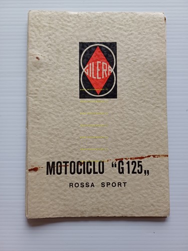 Gilera G 125 ROSSA SPORT 1958 manuale uso manutenzione originale