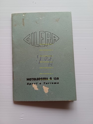 Gilera G 150 Sport - Turismo 1953 manuale uso manutenzione …