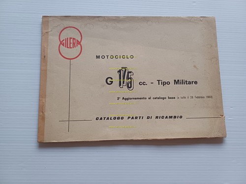 Gilera G 175 Militare 1963 2o aggiornamento catalogo ricambi originale