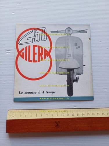 Gilera G 50 Scooter 1962 depliant originale epoca testo francese