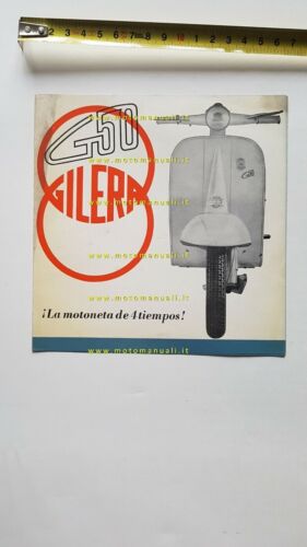 Gilera G 50 Scooter ciclomotore depliant originale SPAGNOLO epoca brochure