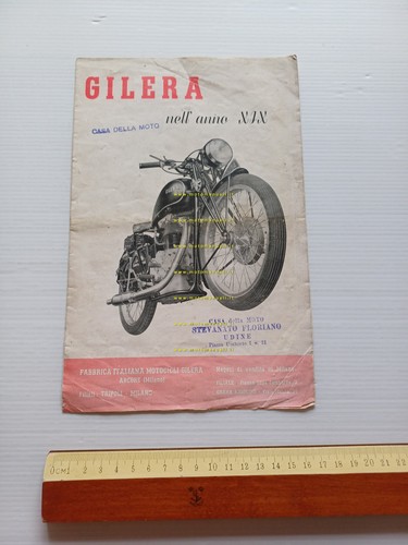 GILERA Produzione modelli 1941 depliant originale anteguerra Saturno Sirio Urano