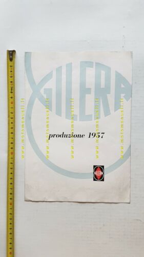 Gilera produzione modelli 1957 depliant originale ITALIANO moto brochure