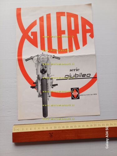 Gilera produzione modelli Serie Giubileo 1962 depliant originale ITALIANO moto