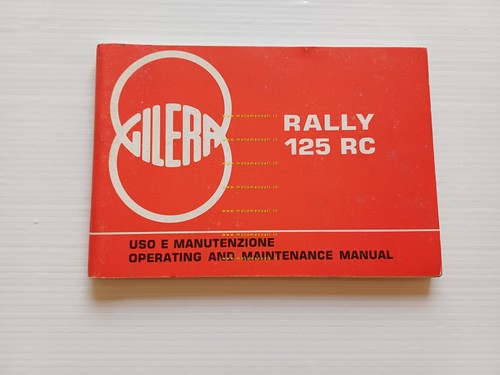 Gilera Rally 125 RC 1987 manuale uso manutenzione libretto istruzioni …