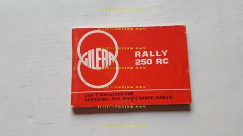 Gilera Rally 250 RC 1987 manuale uso manutenzione originale owner's …