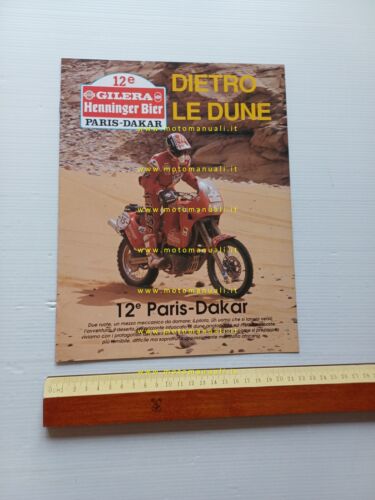 Gilera RC 600 12 Paris-Dakar 1989 opuscolo depliant originale