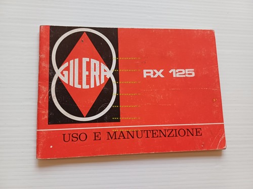 Gilera RX 125 1984 manuale uso manutenzione libretto istruzioni originale