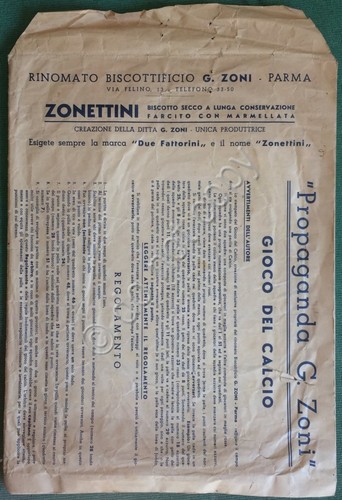 Gioco del Calcio - Gioco da tavolo - Pubblicità Biscottificio …
