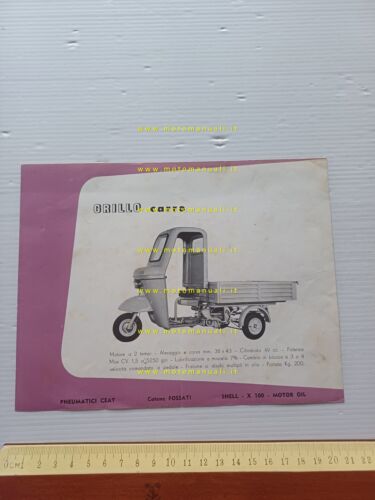 Gitan 50 Grillo Carro motocarro depliant italiano originale