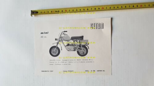 Gitan 50 Mini anni 70 depliant brochure ciclomotore originale
