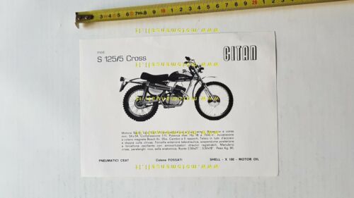 Gitan S 125\5 Cross Sachs anni 70 depliant originale italiano …