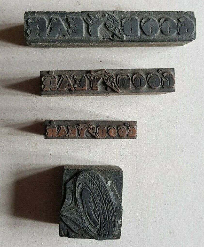 Goodyear lotto 4 cliché originali anteguerra per stampa