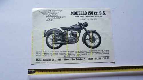 Guazzoni 150 Super Sport 4V anni 50 depliant moto originale …