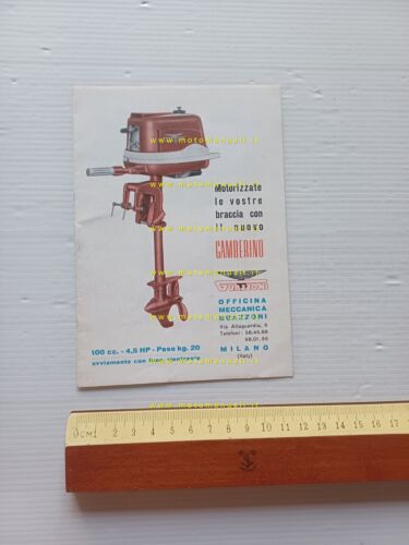 Guazzoni Gamberino 100 motore fuoribordo manuale uso +catalogo ricambi originale