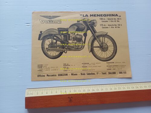 Guazzoni Meneghina 175 - 150 anni 50 depliant moto italiano …
