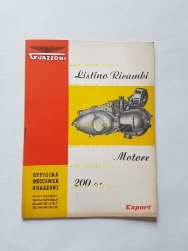 Guazzoni motore 200 Export catalogo ricambi listino ORIGINALE parts catalog