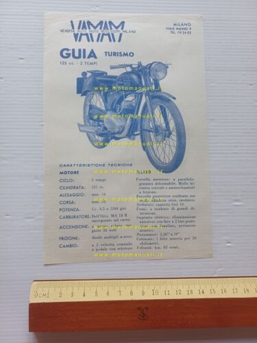 Guia 125 Turismo depliant moto italiano originale