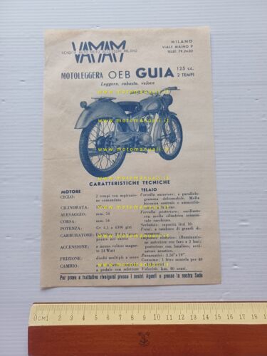 Guia OEB 125 depliant moto italiano originale