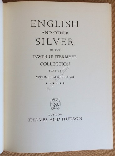 Hackenbroch - English and Other Silver - The Collection of …