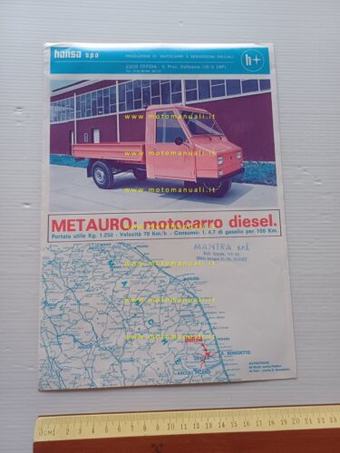 Hansa Metauro 1978 motocarro depliant italiano originale