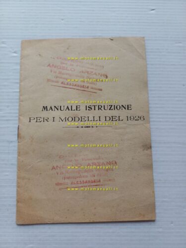 Harley-Davidson modelli 1926 manuale uso manutenzione ITALIANO originale