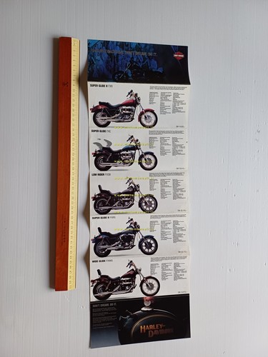 Harley-Davidson produzione modelli 1993 depliant originale testo TEDESCO