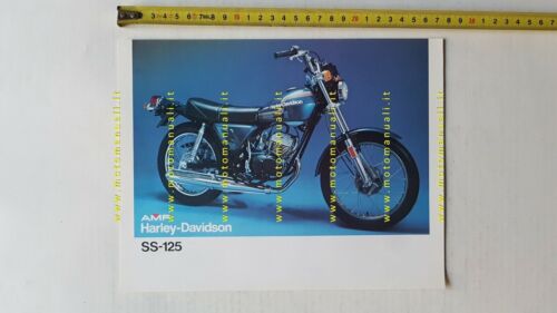 Harley-Davidson SS 125 1974 depliant ITALIANO originale brochure