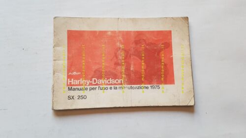 Harley-Davidson SX 250 1975 manuale uso manutenzione originale Italiano