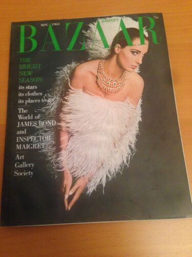 Harper's Bazaar November 1964 Cover Sokolsky Interview Simenon Rivista Magazine