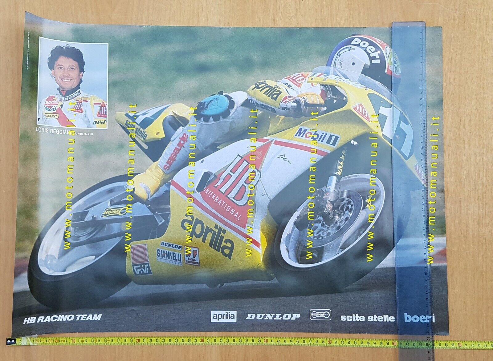 HB Racing Team Reggiani Aprilia RSV 250 manifesto poster originale …